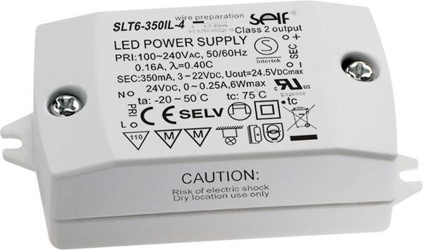 Self Electronics SLT6-500IL-4 Sterownik LED Stałonaprądowy 6 W 500 mA 3 - 12 V/DC Montaż w strefach zagrożonych wybuchem, Układ PFC, Zabezpieczenie przed przeciążeniem, Zabezpieczenie przed przepięciem 1 szt.