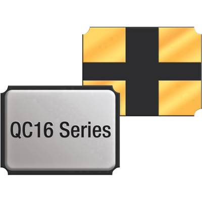 Element elektroniczny z napisem 'QC16 Series' obok żółto-czarnego symbolu.