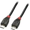 LINDY Kabel USB USB 2.0 Złącze męskie USB Micro-A, Złącze męskie USB Micro-B 1.00 m czarny 31941