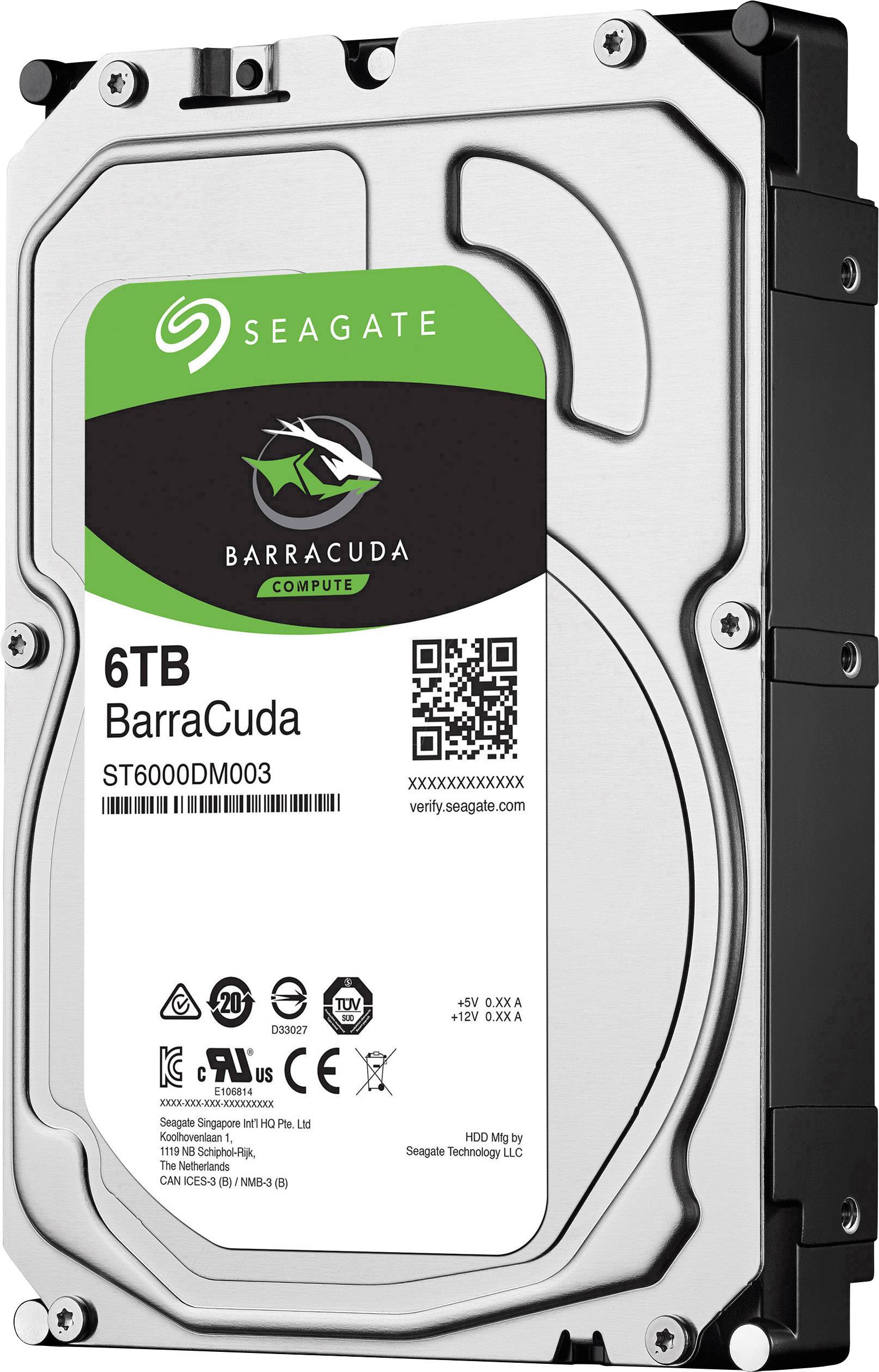 Seagate BarraCuda® 6 TB Dysk twardy wewnętrzny, 3,5'' (8,9 cm) SATA III ST6000DM003 Opakowanie zastępcze