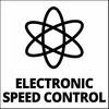 Czarne atomowe logo nad tekstem 'Electronic Speed Control' na białym tle.