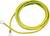 Żółto-zielony kabel uziemiający z dwoma oczkami przewodowymi na końcach.