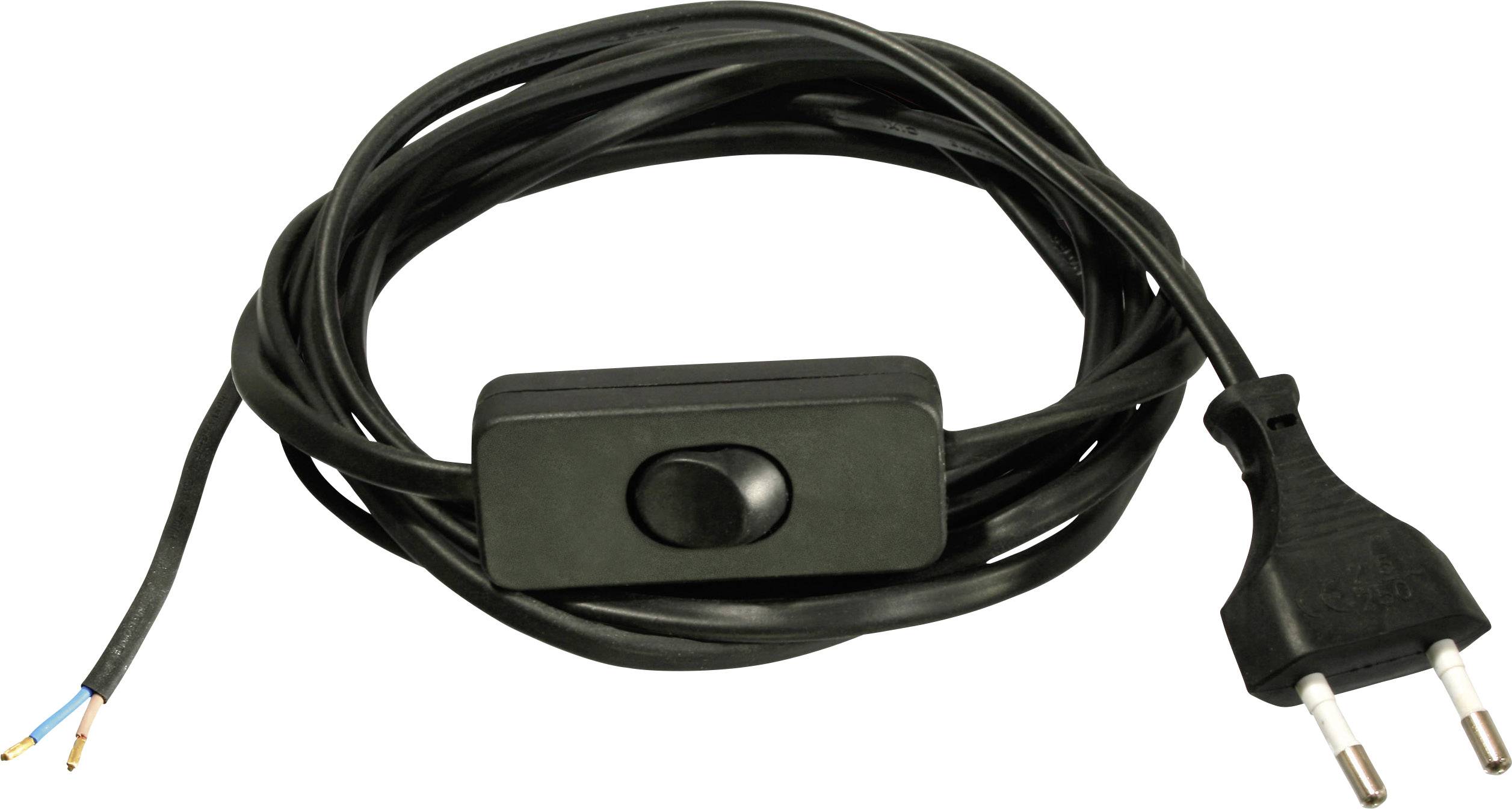 kabel AS Schwabe 70632 70632, H03VVH2-F 2X 0,75 mm², 3.00 m