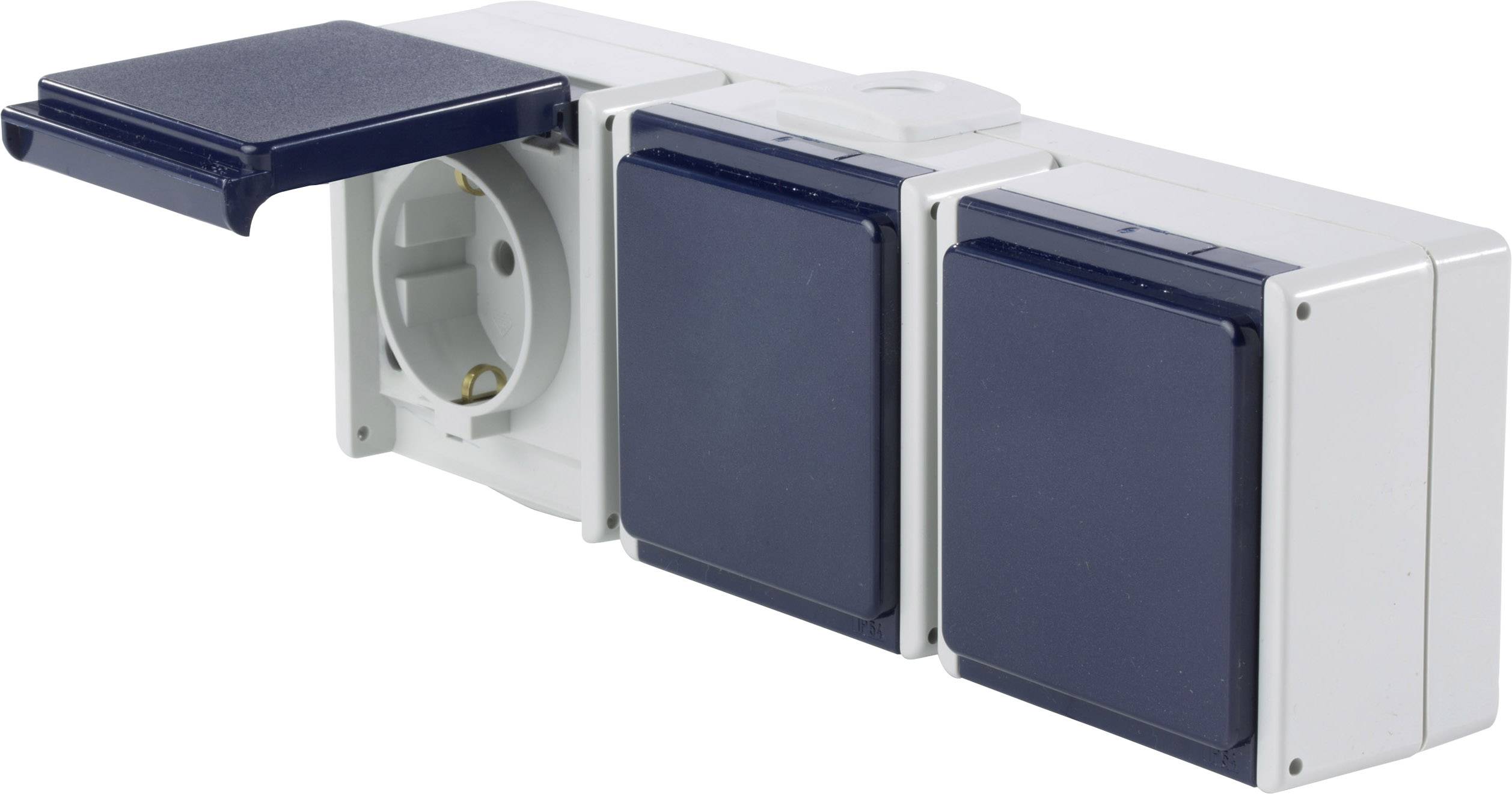 AS Schwabe 62464 Розетка накладного монтажу IP54 сірого кольору