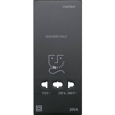 "Elektryczna wtyczka do golarek, z symbolem, oznaczona napisem „TYLKO DLA GOLAREK", napięcie od 115 V~ do 230-240 V~, 20 VA."