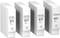 Cztery białe urządzenia zabezpieczające w rzędzie: 'C8-350 Imax 8kA', 'C20-350 Imax 20kA', 'C40-350 Imax 40kA' oraz 'C Neutral'.