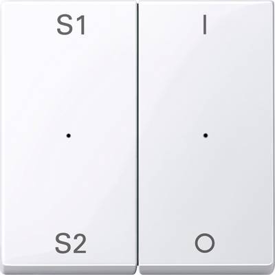 Białe przyciski ścienne z oznaczeniami 'S1', 'S2', 'I' oraz 'O'.