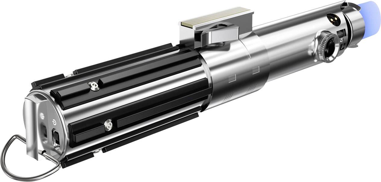 Srebrny i czarny, cylindryczny przedmiot z technologicznymi detalami, przypominający uchwyt lub narzędzie.