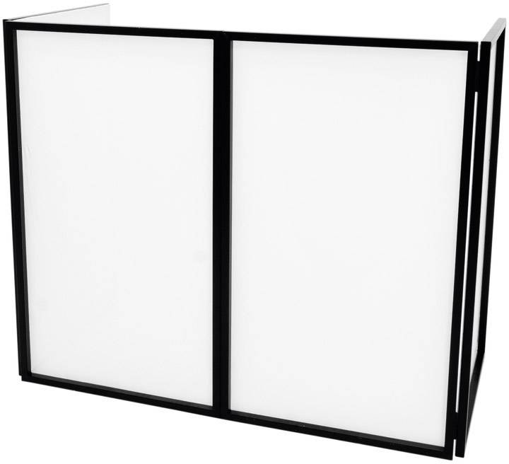 Czarna struktura metalowa z dwoma dużymi, umieszczonymi obok siebie białymi panelami. Zakres zastosowania nieokreślony.