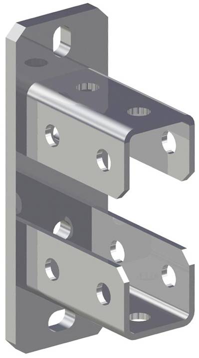 Сідлоподібний фланець Fischer, гарячеоцинкована сталь 538126, 5 шт.
