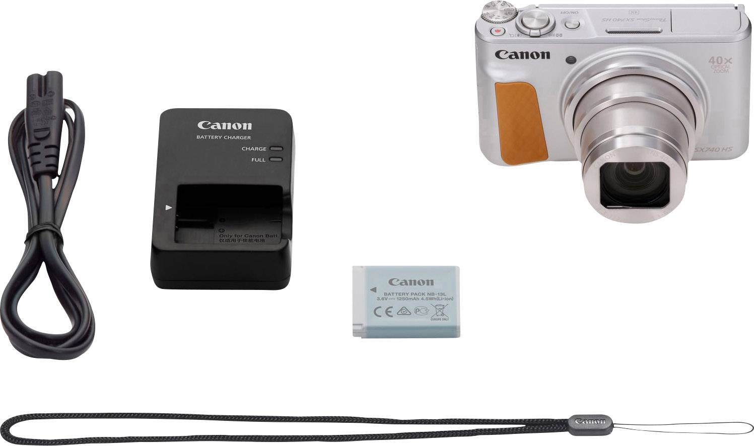 Aparat cyfrowy Canon PowerShot SX740 HS, 20.3 MPx, Zoom optyczny: 40 x, srebrny-3
