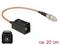 'Kabel z czujnikiem i złączem, około 20 cm długości, na białym tle. Odpowiedni do połączeń elektronicznych.'