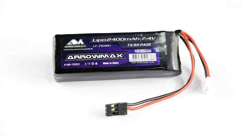 Акумулятор приймача (LiPo) ArrowMax AM-700912 7.4 V 2400 mAh Stick JR