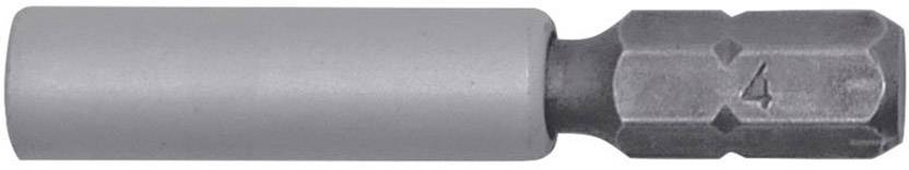 Wiertło z końcówką Torx, w kolorze szarym, rozmiar '4', z przodu cylindryczne, z tyłu sześciokątne, odpowiednie do użycia z wkrętakiem.