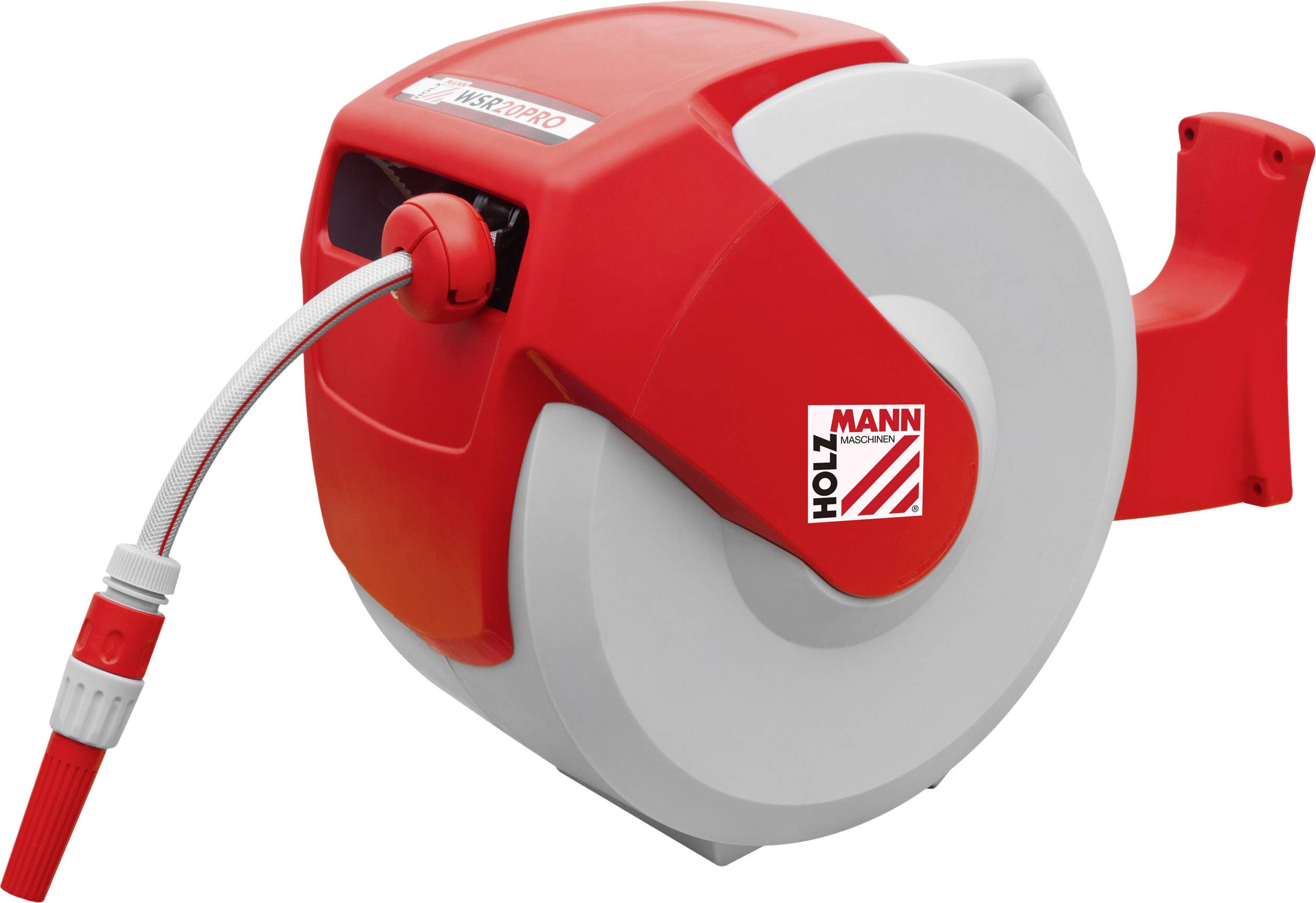 Holzmann Maschinen WSR20PRO 9,5 мм 20 м 1/2 дюйма 1 шт. червоний, сірий котушка для садового шланга