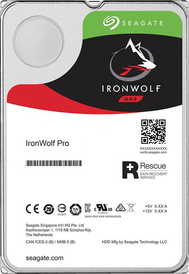 Seagate IronWolf Pro 12 TB Dysk twardy wewnętrzny, 3,5'' (8,9 cm) SATA III ST12000NE0008 Opakowanie zastępcze