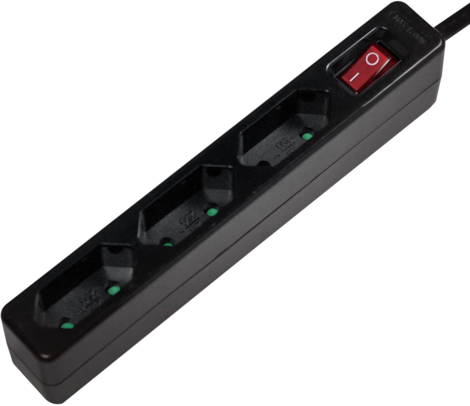 Подовжувач з вимикачем LogiLink LPS230B LPS230B 3 x Кількість розеток: 3