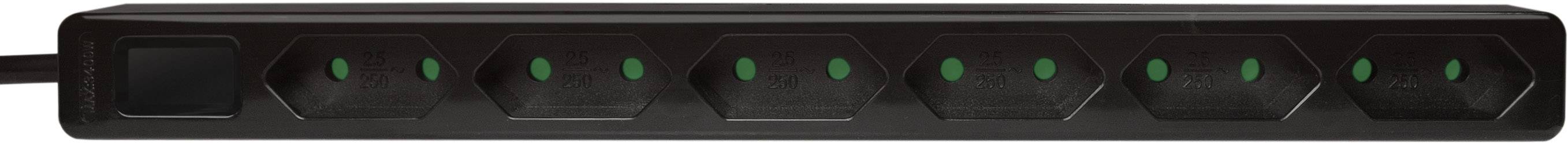 LogiLink LPS231B LPS231B 6 x Подовжувач Кількість розеток: 6