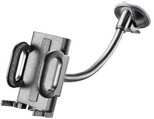 Uchwyt do smartfonów z elastycznym ramieniem i przyssawką do mocowania na gładkich powierzchniach. Idealny do samochodu lub biura.