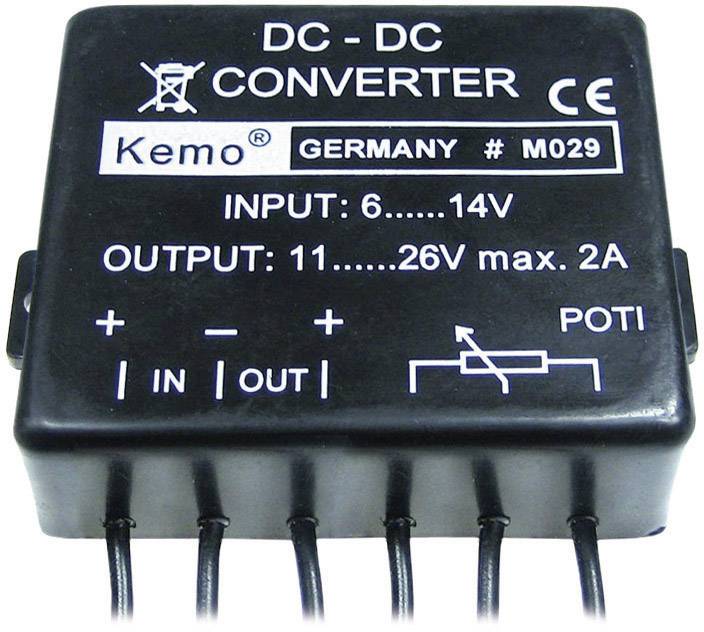 Przetwornik napięcia DC Kemo M029 6-14 VDC / 11-26 VDC
