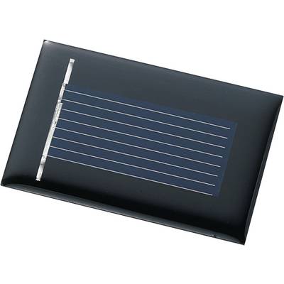 Prostokątny moduł solarny z równoległymi białymi liniami na ciemnoniebieskiej powierzchni, symbolizuje wykorzystanie energii słonecznej.