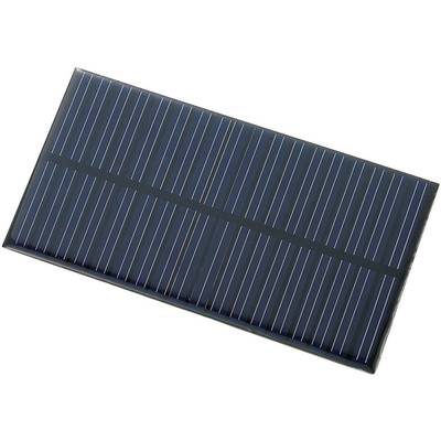 Panel słoneczny z równoległymi niebieskimi i czarnymi liniami, wykorzystywany do przekształcania światła słonecznego w energię elektryczną.