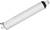 Cylindryczny, srebrny amortyzator metalowy z czarnym zakończeniem, odpowiedni do zastosowań mechanicznych lub przemysłowych.