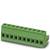 Zielona, pozioma listwa zaciskowa z ośmioma gniazdami, używana do łączenia przewodów elektrycznych w obwodzie elektrycznym.
