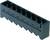 Czarny, prostokątny złącz z wieloma stykami metalowymi, odpowiedni do połączeń elektronicznych w urządzeniach.