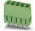 Zielony złącze wtykowe z wieloma stykami, ułożonymi pionowo, prezentujące przemysłowy komponent do połączeń elektrycznych.