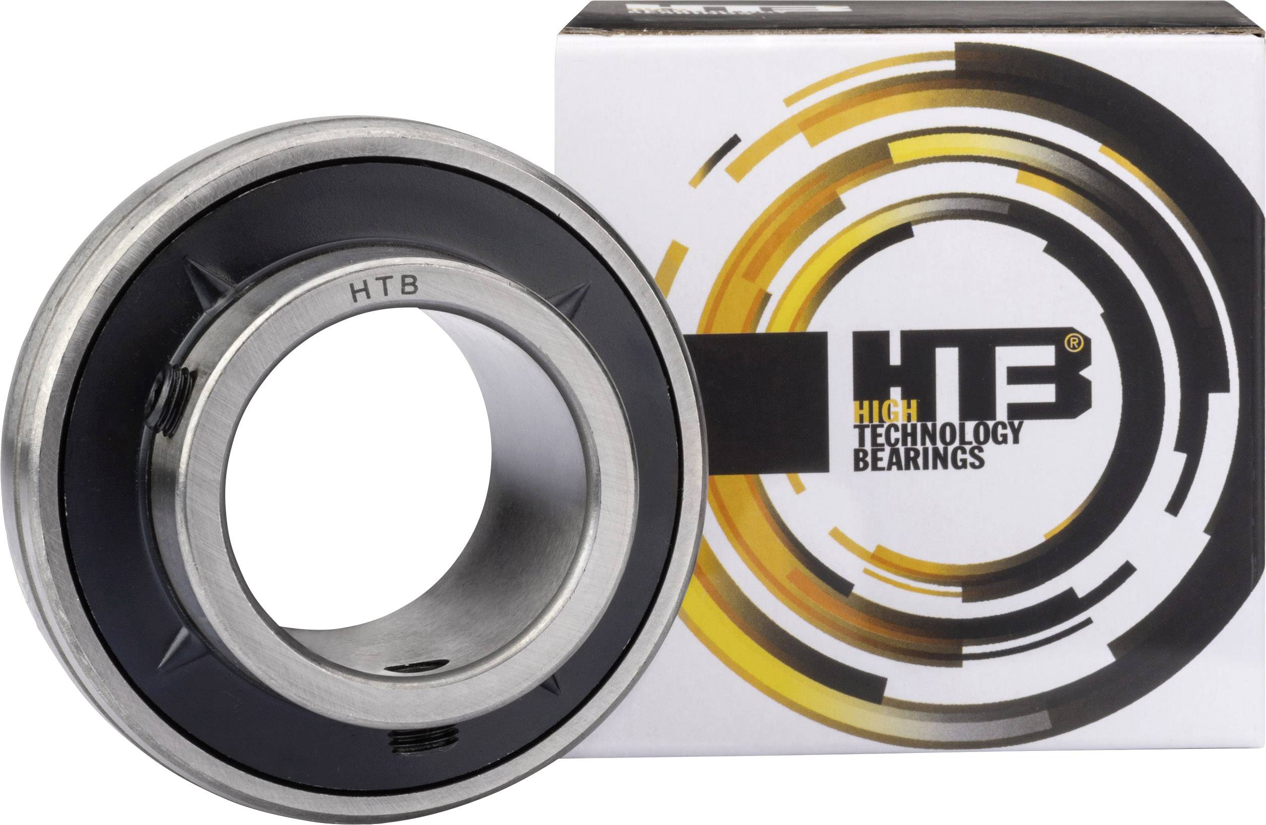 Łożysko w opakowaniu. Na opakowaniu widnieje napis 'HTB High Technology Bearings'. Łożysko jest okrągłe i metalowe.