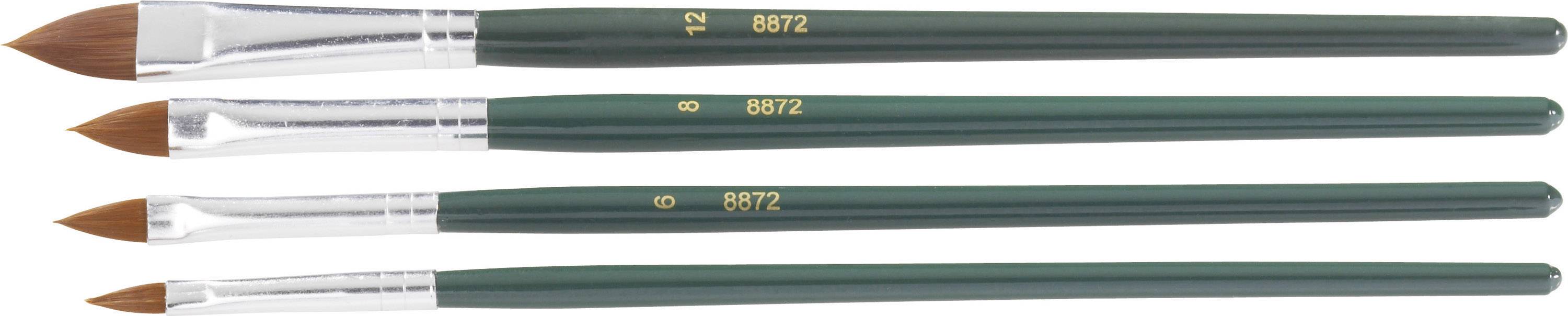 Кисть Conrad для прорисовки деталей, набор размеров 4, 6, 8, 12