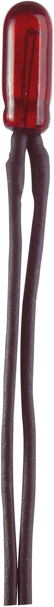 Лампочка 16В/30мА, червона, 3мм, з дротом