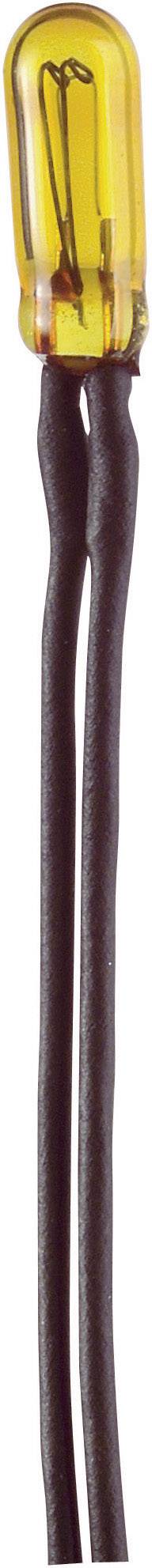 Лампочка 16В/30мА, жовта 2,3мм, з дротом