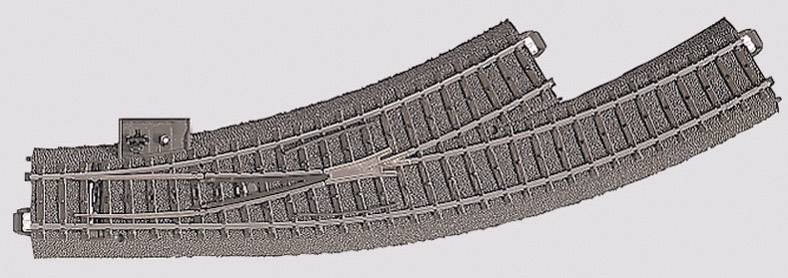 Лівий вигнутий C-подібний стрілочний перевод Marklin 24671, 2,3 x 360 мм, 2 x 30°, шкала H0