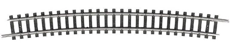 T14928 N Minitrix Track-дуга 15° 526,2 мм 10 шт.