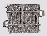 Marklin 24206 вигнута доріжка C, 2,3 x 437,5 мм, 5,7°, шкала H0, 6 шт.