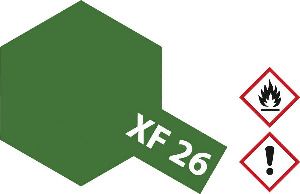 Tamiya Farba akrylowa ciemnozielony (matowy) XF-26 Szklana butelka 23 ml