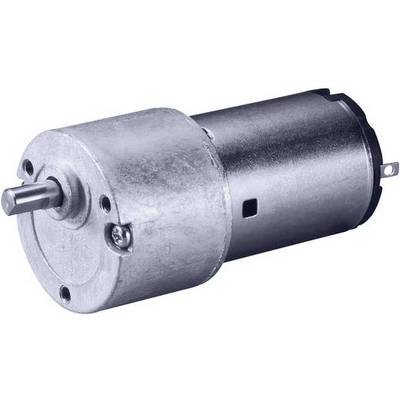 Zbliżenie cylindrycznego silnika elektrycznego z metalową obudową i widoczną osią po lewej stronie. Silnik posiada śruby mocujące.