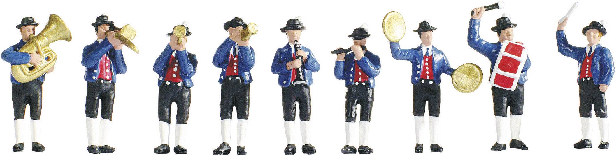 Фигурки оркестра, NOCH 15580, масштаб H0, раскрашенные, 9 шт.
