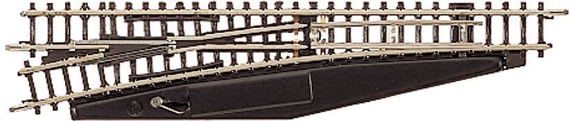 Рейки Marklin Miniclug, лівий поворотний стрілочний перехід, радіус 490 мм, кут 13'°, масштаб Z, AR