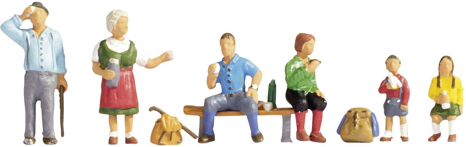 Фігурки мандрівників, NOCH, масштаб H0, 6 предметів.