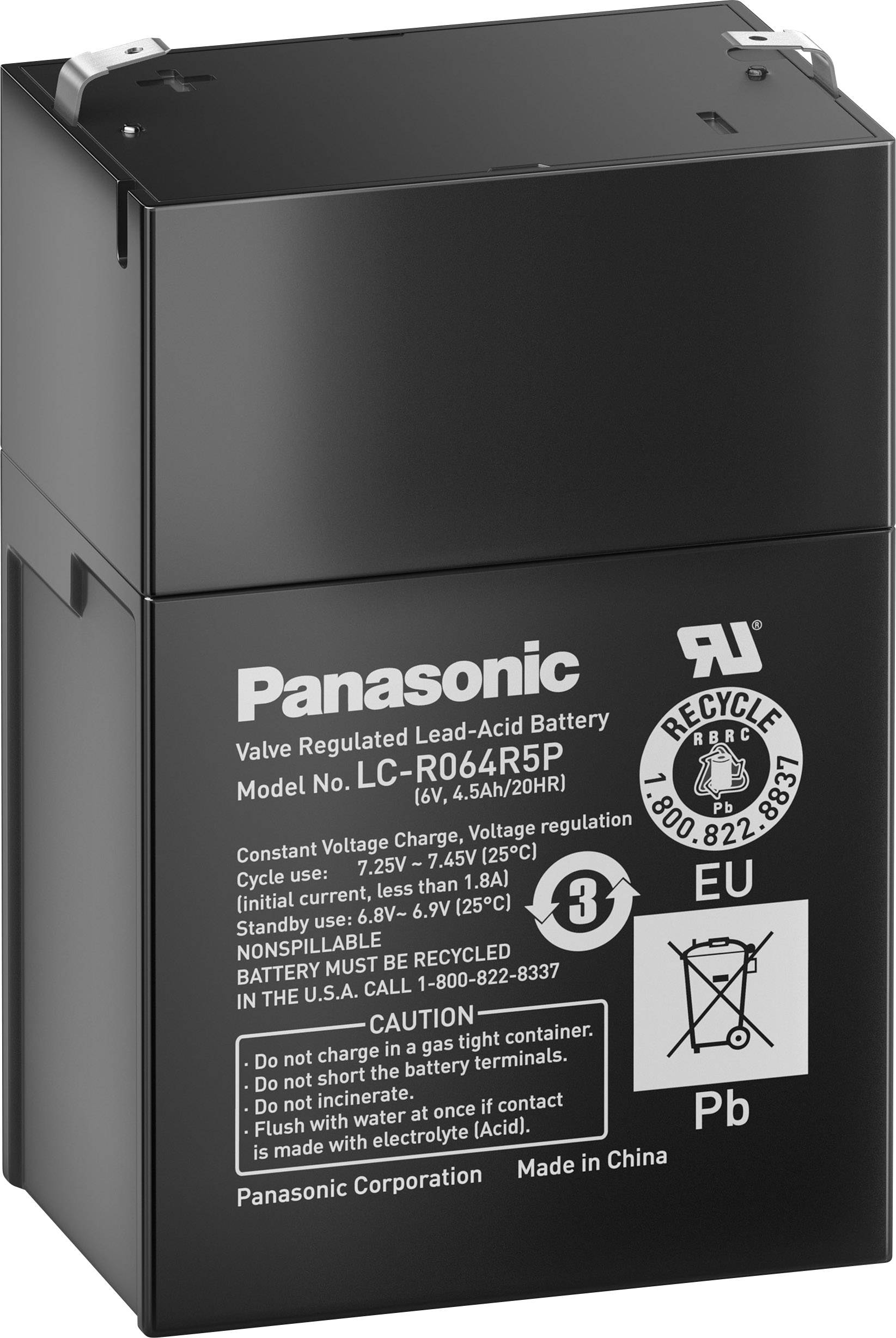 Akumulator żelowy VRLA AGM Panasonic LCR064R5P, 6 V, 4.5