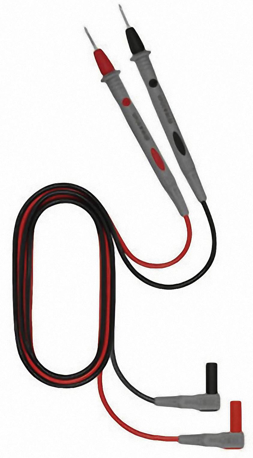 Weidmüller 125S_2606 Комплект вимірювальних дротів безпеки, штекер, пластинчастий 4 мм, зонд 1,00 м, чорний, червоний, 1 шт.