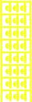 Oznacznik przewodu, MultiCard, 21 x 5.8 mm, poliamid 66, Kolor: żółty
