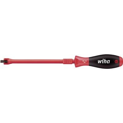 Wkrętak z izolowanym uchwytem i ostrzem, odpowiedni do prac elektrycznych.