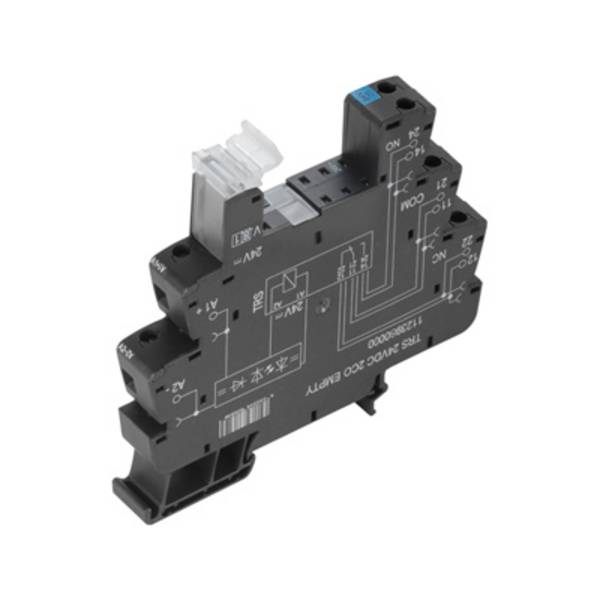 Weidmüller TRS 230VAC RC 2CO EMPTY Gniazdo przekaźnika wskaźnik LED Pasuje do przekaźników serii: Weidmüller serii TERMseriiS  (S x W x G) 12.8 x 89.6 x 88 mm  10 szt.