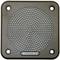Kwadratowa metalowa kratka głośnikowa z perforowanym wzorem i logo marki 'Visaton' w dolnej części.