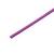 Długi, fioletowy pręt z tworzywa sztucznego o zaokrąglonych krawędziach i regularnych nacięciach wzdłuż całej długości.
