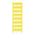 Żółta, pionowa krata z wieloma poziomymi poprzeczkami, odpowiednia jako bariera bezpieczeństwa lub ogrodzenie oznaczeniowe.